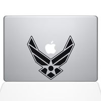 The Decal Guru Air Force MacBook Decal Vinyl Sticker - 13" MacBook Air - Black (1333-MAC-13A-BLA)