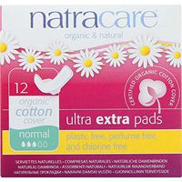 Natracare Ultra Extra Pads wth Wings - Normal - Super Soft - Extra Absorbent - 12 Count (Pack of 4)