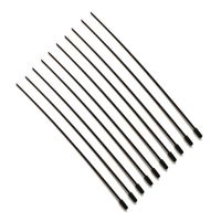 10pcs Plastic Multi-Color Antenna Tube with Cap for RC Remote Control Vehicles Boats 2.4ghz Receiver 1/5 1/8 1/10 Hobby Model Car (Black)