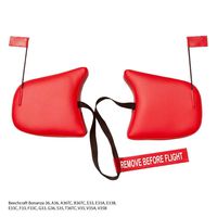 Beechcraft Bonanza F33A Single Engine Cowl Plugs w/ 12" Remove Before Flight Safety Streamer