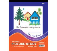 BAZIC 30 Ct. 9" X 12" Picture Story Pad (Case of 48)