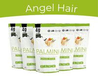 NEW!! PALMINI ANGEL HAIR | Low Carb Pasta | 4g of Carbs | As Seen On Shark Tank | 12 Oz. Pouch (6 Pack)