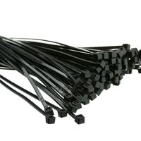 Nylon Cable Tie, Black, 18-pound weight limit, 100 Pieces, 8 inch