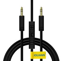 2PCSGeneral Replacement Audio Cable with Inline Remote & Microphone and Control 3.5mm AUX Cord Wire for Beats by Dr Dre by Dr Dre Headphones Solo Studio Pro Detox Wireless HD Mixr Executive(Red+Black)