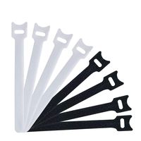 Besign 60 Pack Fastening Cable Straps, Reusable Cord Organizer, Keeper Holder, Cable Ties for Earphones, Earbuds, Headphones, Home Office Tablet, PC, TV Wire Management, Black and White