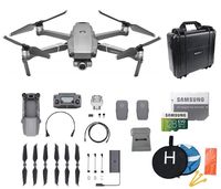 DJI Mavic 2 Zoom Drone Quadcopter Bundle with 2 Batteries, Waterproof Hard Carrying Case, Landing Pad, 128GB SD Card Supports 4K Video