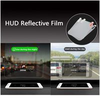 Flurries  Universal Head Up Display HUD Reflective Windshield Film for All Car Makes Models - Automobile Speed Projector - 4 Sizes Choose - High Definition (HD) Clarity - Smartphones (Silver, D)