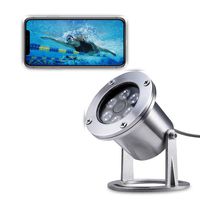 Barlus Underwater Camera 304 Stainless Steel IP68 1080P 2MP POE IP Camera with 16ft Special Cable Lens 3.6MM