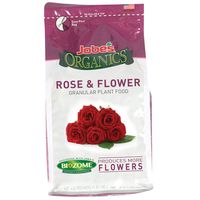 Jobe's 09423  Organics Flower & Rose Granular Fertilizer with Biozome, 4 pound bag