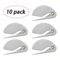 AnFun 10pcs Letter Opener Envelope Slitter Office, Home & Business Travelers Openers with Safety Concealed Razor Blade and Guiding Tip for Perfect Cut Mail Slitter with Razor Blade Paper Knife