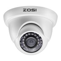 ZOSI 1080P 1920TVL Hybrid 4-in-1 TVI CVI AHD CVBS Security Surveillance CCTV 2.0MP HD Dome Camera Weatherproof 65ft IR Day Night Vision For HD-TVI, AHD, CVI, and CVBS 960H analog DVR System White