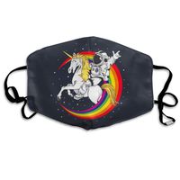 Astronaut Driving Unicorn Dust Mask,Washable and Reusable Cleaning Gardening Outdoor Activities Warm Windproof Mask
