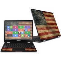 Mightyskins Skin Compatible with Samsung Chromebook Pro 12.3" - Vintage Flag | Protective, Durable, and Unique Vinyl Decal Wrap Cover | Easy to Apply, Remove, and Change Styles | Made in The USA
