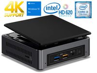 Intel NUC7i3BNK Mini PC, Intel Core i3-7100U 2.4GHz, 8GB DDR4, 250GB NVMe SSD, WiFi, Bluetooth 4.2, HDMI, USB 3.1 Type-C, 4k Support, Dual Monitor Capable, Windows 10 Pro