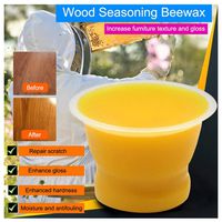 Wood Seasoning Beewax - Wood Floor Furniture Waterproof Natural Beewax - Cleaning & Polishing Wooden Furniture to Restore Original Luster and Vivid (2Pcs)