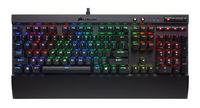 CORSAIR K70 LUX RGB Mechanical Gaming Keyboard - USB Passthrough & Media Controls - Linear & Quiet - Cherry MX Red - RGB LED Backlit (Renewed)