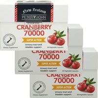 Bladder & Vaginal Health Supplement Cranberry 70000 60 Vegetable Capsules Cranberry_Fruit Extract (3 Pack)
