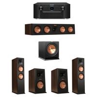 Klipsch 5.1 Walnut System with 2 RP-280F Tower Speakers, 1 RP-450C Center Speaker, 2 Klipsch RP-160M Bookshelf Speakers, 1 Klipsch R-112SW Subwoofer, 1 Marantz SR7011 A/V Receiver