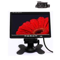 7 Inch Colorful Display TFT LCD Car Screen System Car Rear View Mirror Monitor Video Input Backlight Rotatable Waterproof and Night Vision Reversing Camera