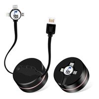 Multi Charging Cable,Retractable 2 Pack YDS 3.3FT Multiple USB Charging Cable,3 in 1 Type C/Micro USB Ports Compatible with iPhone,iPad LG, HTC,Samsung and More.