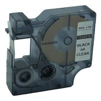 QPMY Black on Clear Label Tape Compatible for DYMO D1 40910 S0720670 3/8" x 23' (9mm x 7m)