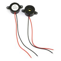 RuiLing 2pcs DC 3-24V Active Piezo Buzzer with Lead Wire 2312 High Decibels Continuous Sounder Electronic Buzzer Alarm 23x12mm