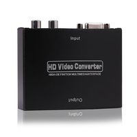 HDE VGA w/Audio to HDMI Video Scaler Converter Box with Power Adapter VGA to HDMI Adapter for Retro Gaming Consoles, Dreamcast, XBox 360, PS2