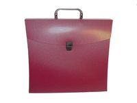 Aurora GB File N Go Portable File Folder with Handle/Latch and 6 Dividers, Burgundy, 13 5/8 in. L x 3 in. W x 12 1/8 in. H (AUA10113)