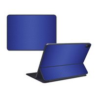 MightySkins Skin Compatible with Apple iPad Pro Smart Keyboard 11" - Blue Carbon Fiber | Protective, Durable, and Unique Vinyl Decal wrap Cover | Easy to Apply, Remove | Made in The USA
