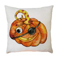Bosji (17.72" x 17.72") Throw Pillow Covers,Halloween Decoration Cute Pumpkin Pillowcase Festival Home Decor Linen Printed Zipper Cushion Pillow Case