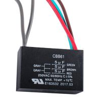 Wadoy CBB61 5 Wire Ceiling Fan Capacitor for NEW TECH 5+5+5uf 50/60Hz 250VAC
