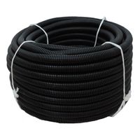 HydroMaxx Flexible Polyethylene LDPE NON-Split Corrugated Wire Loom Tubing (3/4" Dia. x 100 ft, Black)