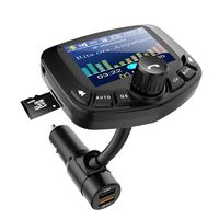 (Upgraded Version) Bluetooth FM Transmitter for Car, Auto Scan Function, 1.8" Color Screen Wireless Radio Transmitter Adapter with EQ Mode, 3 USB Ports, 4 Music Playing, Hands-Free Calls, AUX Input