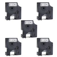 Compatible Dymo D1 Label Tape 45013 S0720530 Black on White D1 Tape 45013s Refills for DYMO D1 LabelManager 160 280 220P 360D 450 210D PnP, 1/2-Inch (12mm) x 23-Feet (7m), 5-Pack