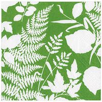 Caspari Modern Fern Paper Dinner Napkins in Kelly Green, 80 Count