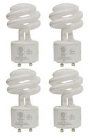 SleekLighting - 13Watt GU24 Base 2 Prong Light Bulbs- UL approved-120v 60Hz - Mini Twist Lock Spiral -Self Ballasted CFL Two Pin Fluorescent Bulbs- 4200K 900lm Cool White 4pack (60Watt Equivalent)