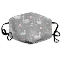 YUIOP White Swans Floating in Water Pond Or Lake Printed Mask Neutral Mask for Men and Women Polyester Dust-Proof Breathable Mask