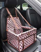 FANCYDELI-Dog-Car-Seat Puppy Car Seat Upgrade Deluxe Portable Pet Dog Booster Car Seat Waterproof with Clip-On Safety Leash,Perfect for Small Pets Pink up to 15 lbs