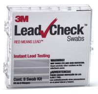 3M Lead Check, 8 Swabs, with Verification Cards - Shipped in Hard Plastic Contractor Box to Protect Your Swabs (1-8 Pack)