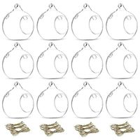 Nuptio 12 Pcs 3.15"/ 8cm Hanging Glass Tealight Holder Globe Plant Terrariums Glass Orbs Air Plants Tea Light Candle Holders Home Decor Indoor Outdoor Garden (with 2 Holes, 9 Pcs + 3 Pcs)