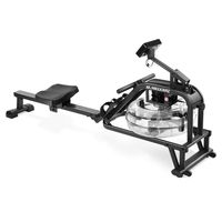 MaxKare Water Rowing Machine Water Rower with Water Resistance & Large LCD Monitor for Home Use