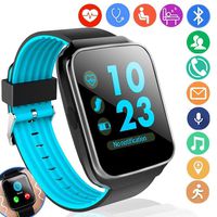 Fitness Tracker with Heart Rate Blood Pressure Monitor Smart Watch GPS Activity Tracker for Men Prime Gift Women Summer Sport Smartwatch Calories Pedometer Sync Phone Calls SMS Android iOS (Blue)