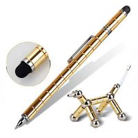 MonLiya Office Magnetic Pen Deformable Touch Pen Magnets Ball Stylus Golden Modular Pen wirh Black Refills Intellectual Writing Pen Birthday Gift for Kids
