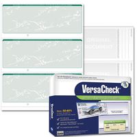 VersaCheck Security Business Check Refills: Form #3000 Business Standard - Green - Prestige - 250 Sheets