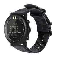 Digit.Tail Sport Military Nylon Replacement Universal NATO Watch Strap Bands Accessory with Lugs and Screw Tools for Suunto Core, Suunto Essential Smart Watch (Black)
