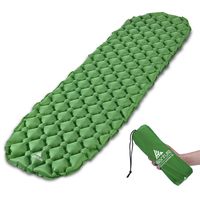 HIKENTURE Backpacking Sleeping Pad Ultralight Camping Pad,Upgraded Design Air Support Sleeping Mat, Compact Lightweight for Sleeping Bag,Car,Outdoor,Camp,Hammock (Army Green)