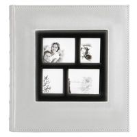 Artmag Photo Album 4x6 800 Photos, Large Capacity Wedding Family Leather Cover Picture Albums Holds Horizontal and Vertical 4x6 Photos with Black Pages Silver