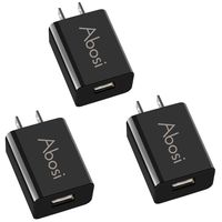 3 Pack Quick Charge 3.0 18W USB Wall Charger,Abosi Power Adapter,Quick Charging with Smart IC,Quick Charge 2.0 Compatible for GalaxyS9/S8/S7/S6/Edge/+,Note 5/4,LG,Nexus,iPhone, iPad,Qualcomm Certified