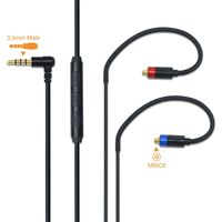 Replacement Cable with Microphone for Shure SE215 SE315 SE425 SE535 SE846, Westone UM Pro AM Pro W Series, MMCX Headphone Cord Upgrade Cable for iPhone iPad iPod, Samsung Galaxy S10 S9, Huawei P30 P20