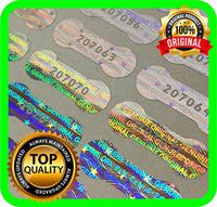 Holomarks 1150 pcs Security hologram labels, void warranty stickers tamper evident seals Dogbone with serial numbers .78 x .27 inches